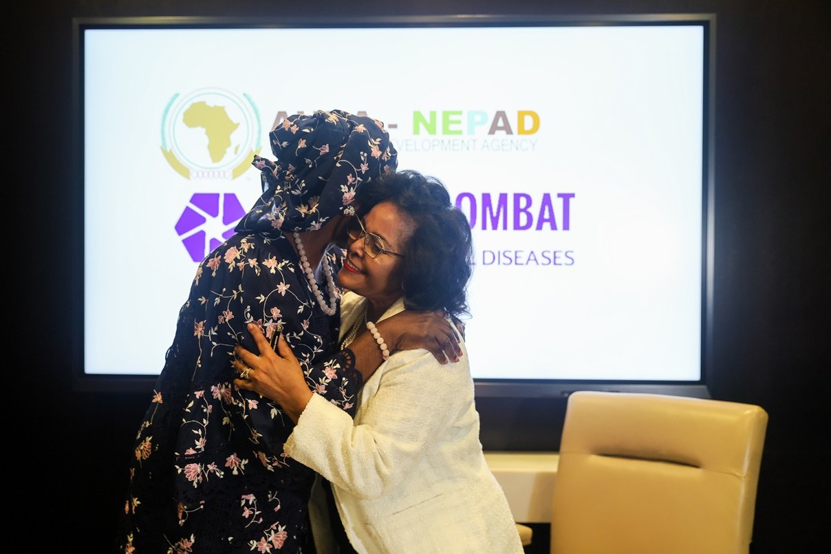 Signing this agreement on behalf of their respective organisations were Ms. Nardos Bekele-Thomas, the first female CEO of AUDA-NEPAD, and Dr. Isatou Touray, Executive Director of Uniting to Combat NTDs and former Vice President of The Gambia.