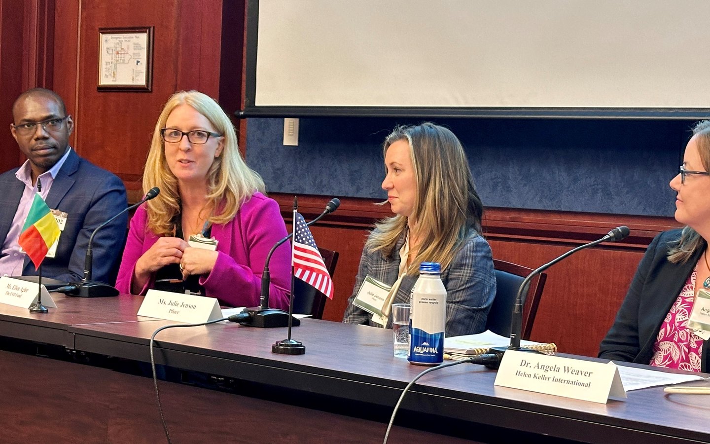Speakers from The End Fund, Pfizer and Helen Keller International present