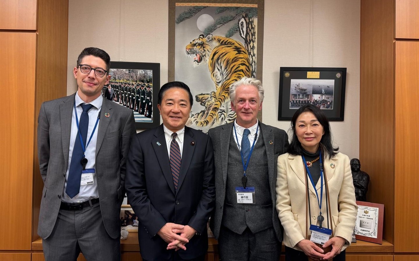 Marc Wormald, Hon. Akihisa Nagashima, Stuart Halford, Rieko Suzuki Kitaoka