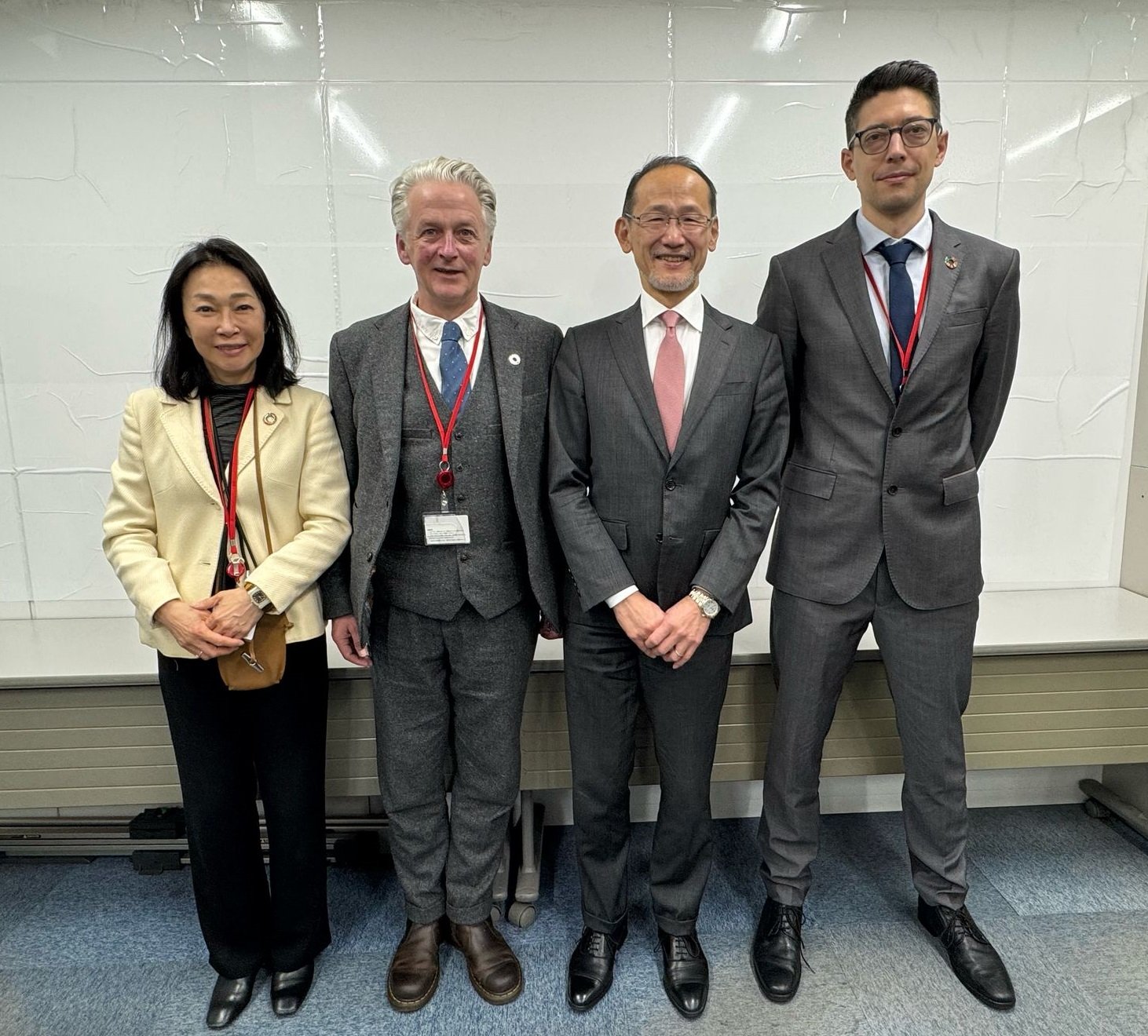 Mrs Rieko Suzuki Kitaoka, Stuart Halford, Mr Hideo Suzuki, Ambassador for Global Health at the Ministry of Foreign Affairs, Marc Wormald.