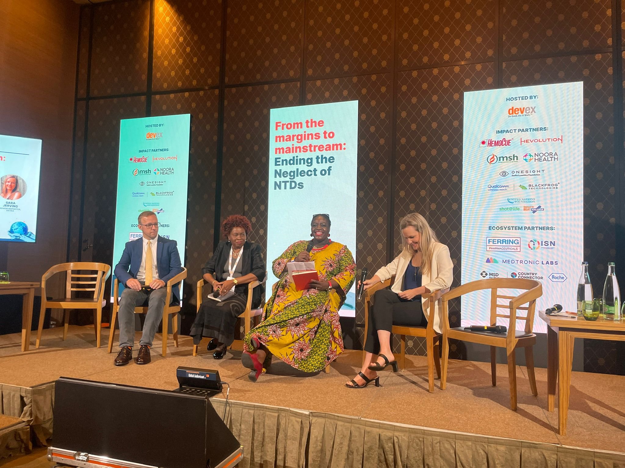Thoko Elphick-Pooley speaks at Devex panel at WHA77