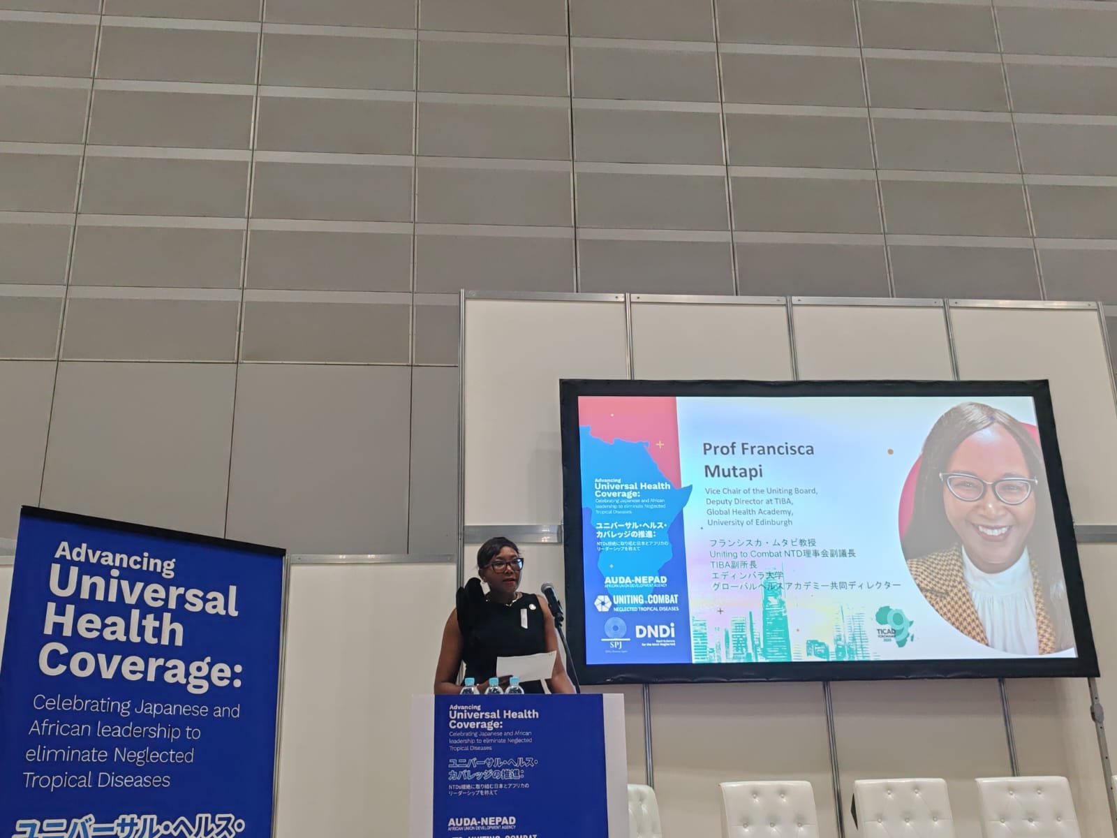Prof. Mutapi moderating the session at the TICD 9 side event in Yokohama 20th August 2025