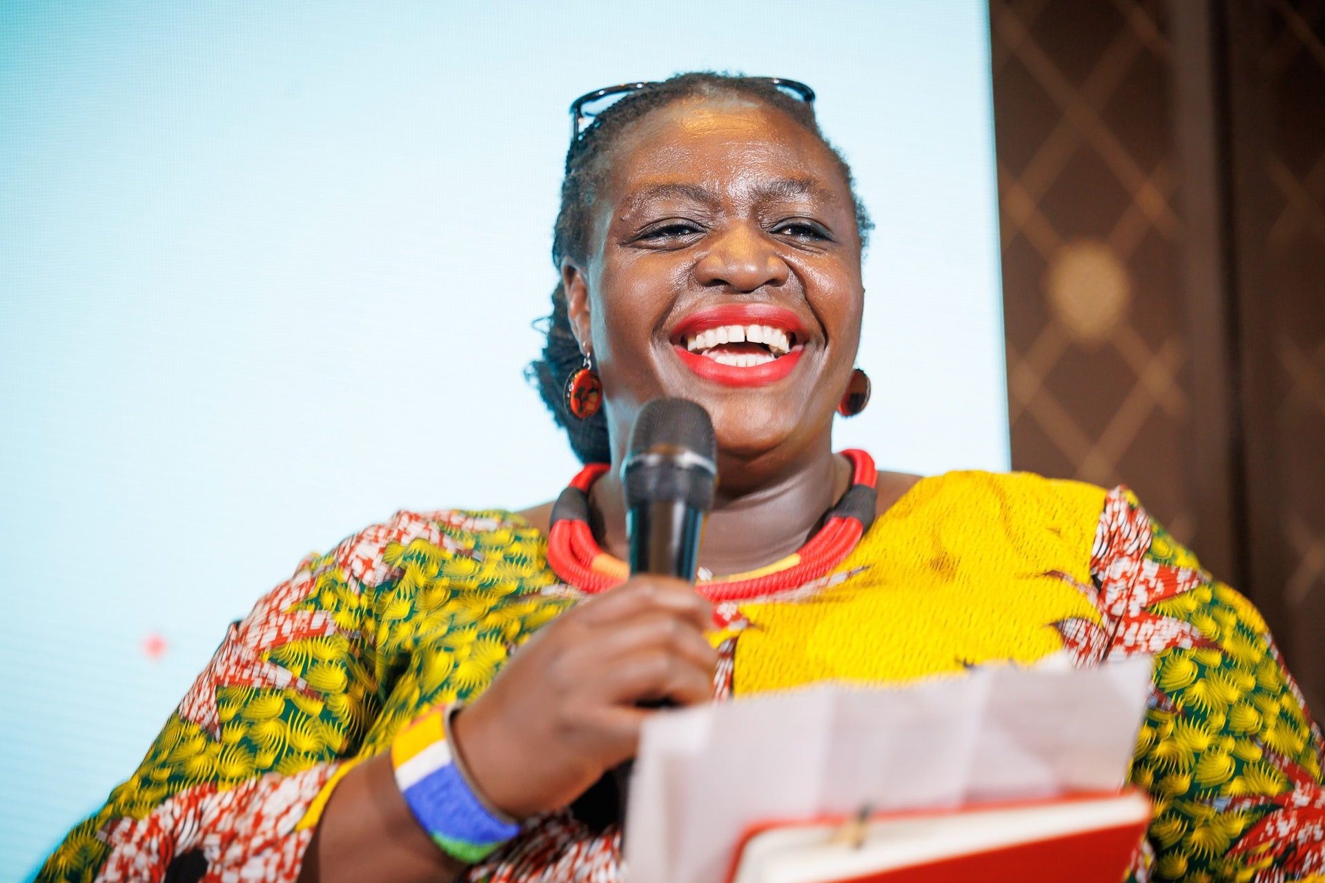 Thoko speaking at Devex panel
